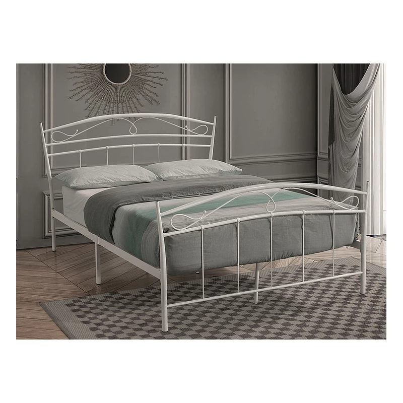 Jednolôžková posteľ ZIARA - 120x200 cm, biela