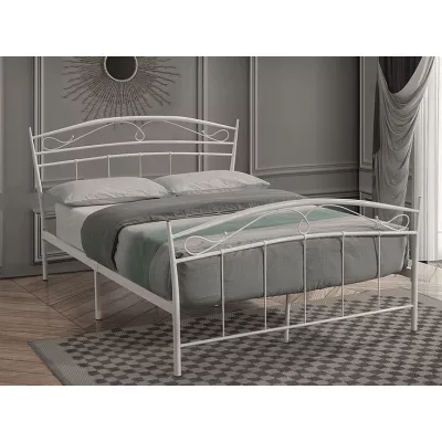 Jednolôžková posteľ ZIARA - 120x200 cm, biela