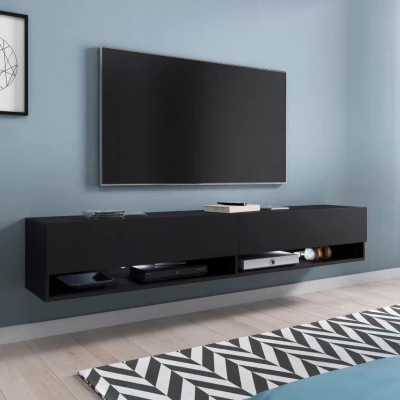 TV stolík CALIBURI 180 - čierny grafitový