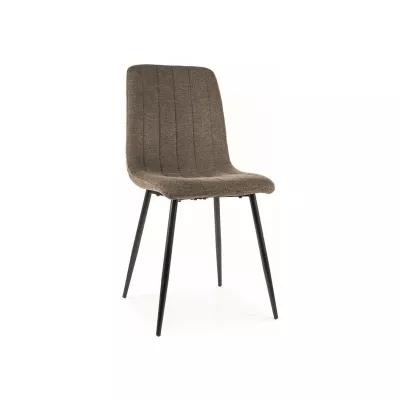 Čalúnená stolička EVERLY - čierna / olivová