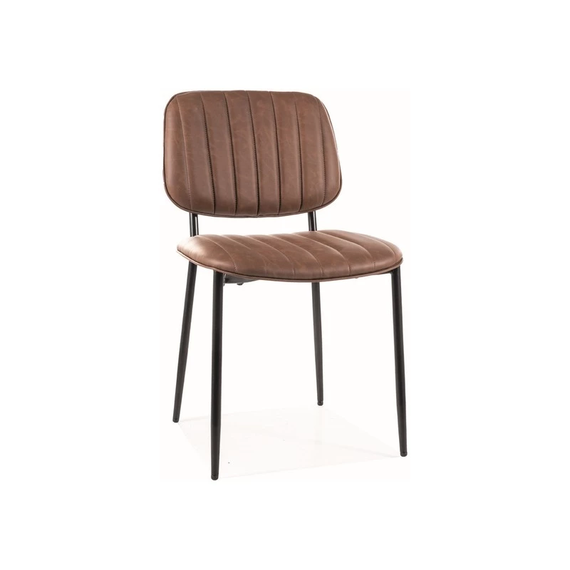 Čalúnená stolička ISLA - čierna / hnedá