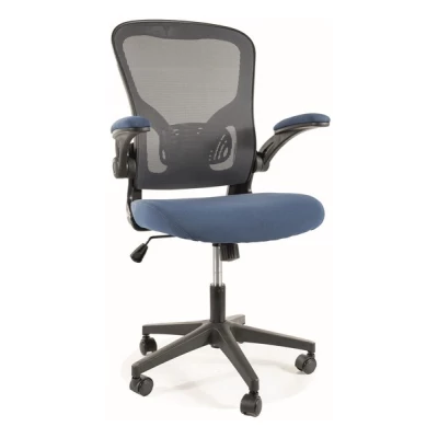Otočná stolička DALAL - šedá / modrá