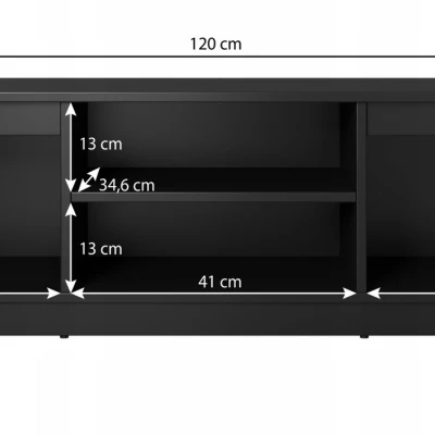 TV stolík DONATO 120 - čierny grafitový