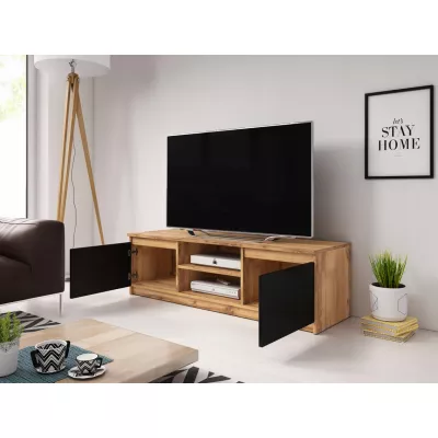 TV stolík DONATO 120 - dub wotan / čierny grafitový