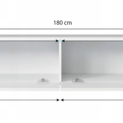 TV stolík CERIEE 180 - biely / vzor rybia kosť