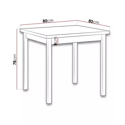 Stôl do kuchyne 80x80 cm ARGYLE 9 - biely