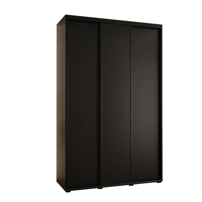 Šatníková skriňa ASIRI 1 - 160/45 cm, čierna / čierna