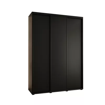 Šatníková skriňa ASIRI 1 - 170/45 cm, čierna / čierna