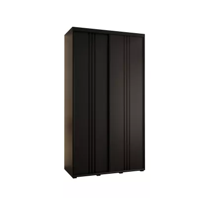 Šatníková skriňa ASIRI 6 - 130/60 cm, čierna / čierna