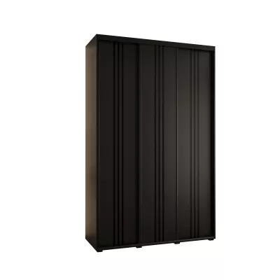 Šatníková skriňa ASIRI 6 - 150/45 cm, čierna / čierna