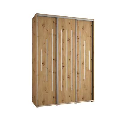 Šatníková skriňa ASIRI 12 - 170/45 cm, dub artisan / strieborná