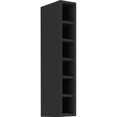 Vysoká horná skrinka AGAFIJA - šírka 15 cm, čierna