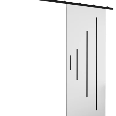 Posuvné dvere s čiernym úchytom PERDITA 3 - 90 cm, biele