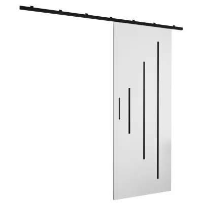 Posuvné dvere s čiernym úchytom PERDITA 3 - 70 cm, biele