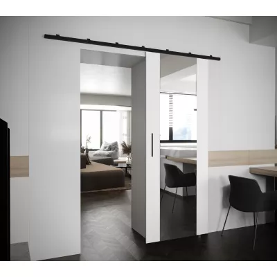 Posuvné dvere so zrkadlom PERDITA 2 - 90 cm, biele