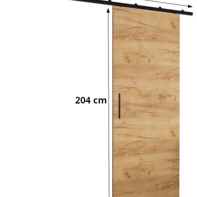 Posuvné dvere so zrkadlom PERDITA 2 - 80 cm, dub craft zlatý