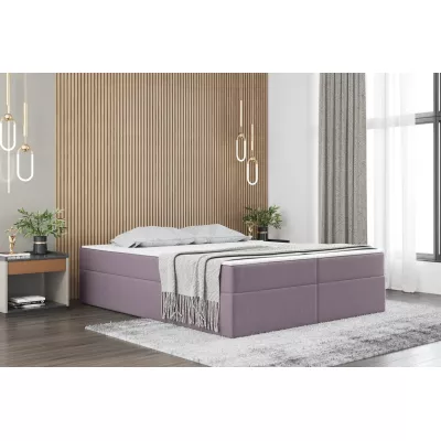 Čalúnená manželská posteľ UZMA - 140x200, svetlo fialová