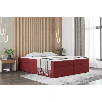 Čalúnená manželská posteľ UZMA - 140x200, červená