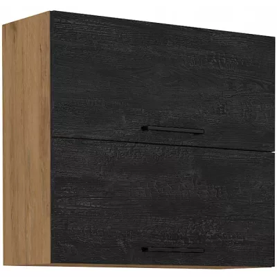 Horná výklopná skrinka VANYA - šírka 80 cm, dark wood / dub lancelot