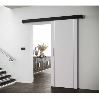 Posuvné dvere so striebornými úchytmi SALOME 9 - biele / čierne
