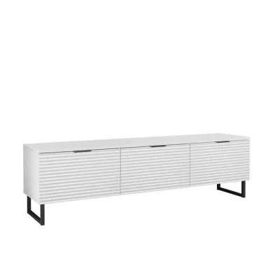 TV stolík na nôžkach OVERTON - 150 cm, biely