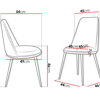 Set 2x čalúnená stolička do kuchyne TINAHELY - béžový