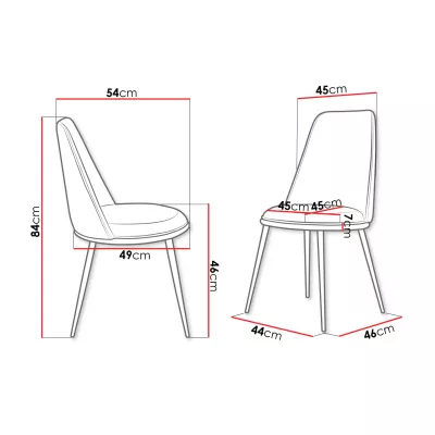 Set 2x čalúnená stolička do kuchyne TINAHELY - béžový