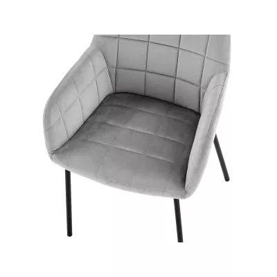Set 2x čalúnená jedálenská stolička MILFORD - šedý