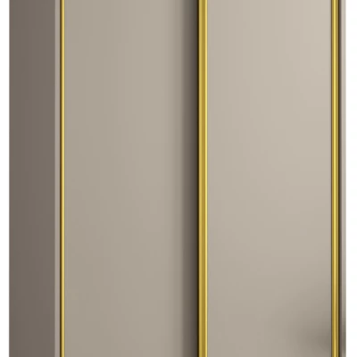 Šatníková skriňa INDIRA 1 - 120/45 cm, kašmír / zlatá