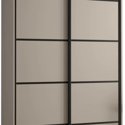 Šatníková skriňa INDIRA 4 - 140/45 cm, kašmír / čierna