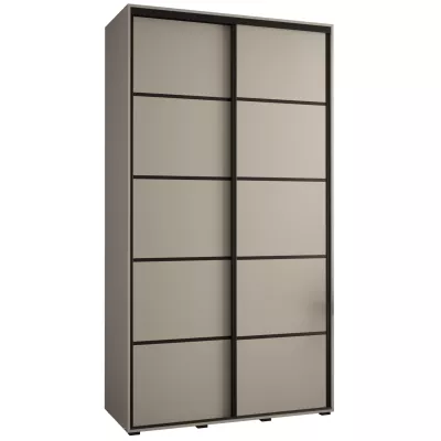 Šatníková skriňa INDIRA 4 - 140/45 cm, kašmír / čierna