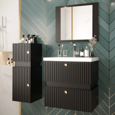 Kúpeľňová zostava SALVATORA 5 - čierna + umývadlo a sifón ZDARMA