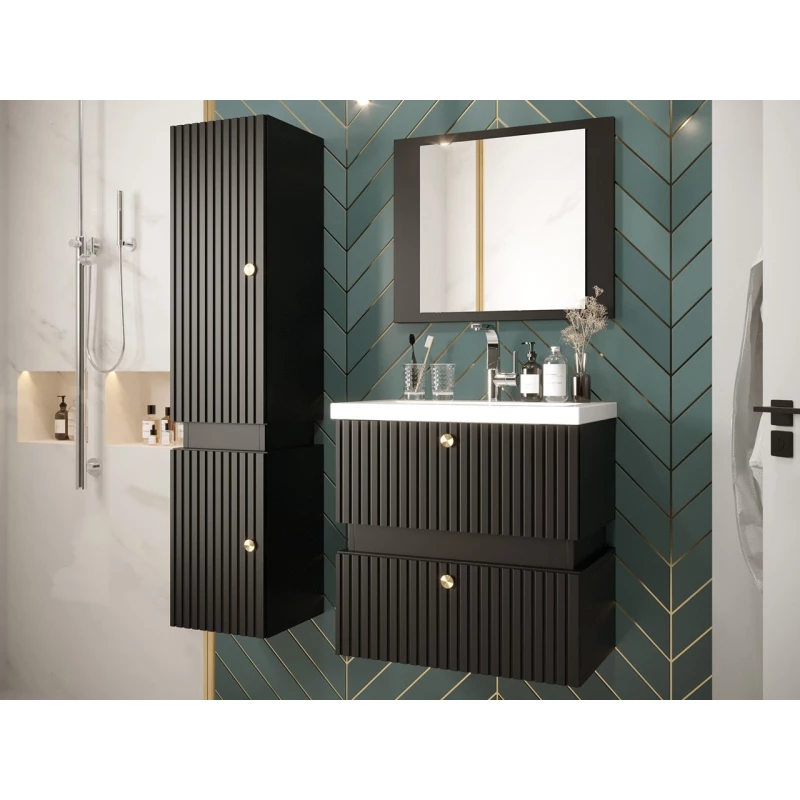 Kúpeľňová zostava SALVATORA 4 - čierna + umývadlo a sifón ZDARMA
