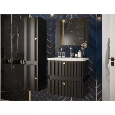 Kúpeľňová zostava SALVATORA 4 - čierna + sifón ZDARMA