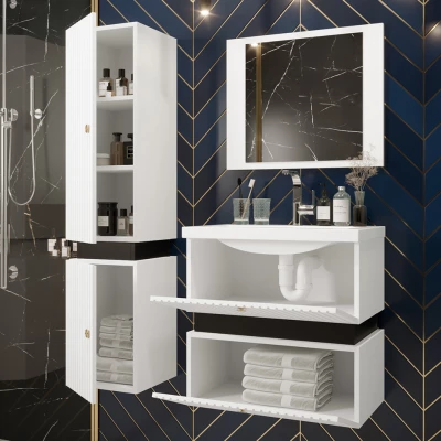 Kúpeľňová zostava SALVATORA 4 - čierna + umývadlo ZDARMA
