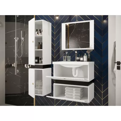Kúpeľňová zostava SALVATORA 4 - čierna + sifón ZDARMA