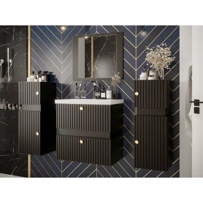 Kúpeľňová zostava SALVATORA 3 - čierna + sifón ZDARMA