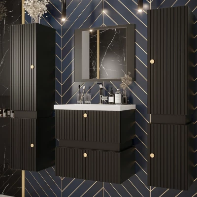 Kúpeľňová zostava SALVATORA 2 - čierna + umývadlo a sifón ZDARMA