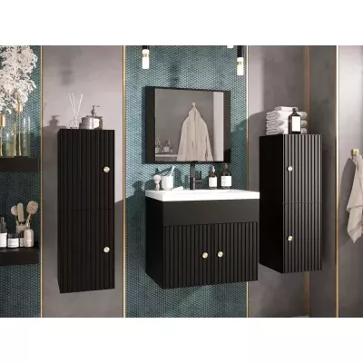Kúpeľňová zostava SILVINO 5 - čierna + umývadlo ZDARMA