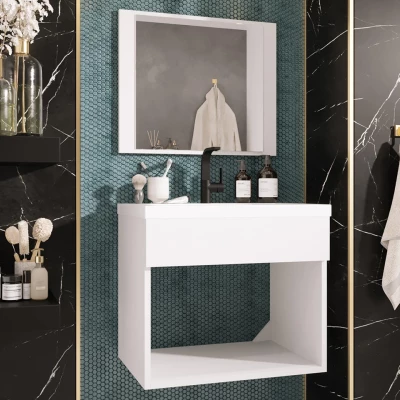 Kúpeľňová zostava SILVINO 6 - biela + umývadlo a sifón ZDARMA