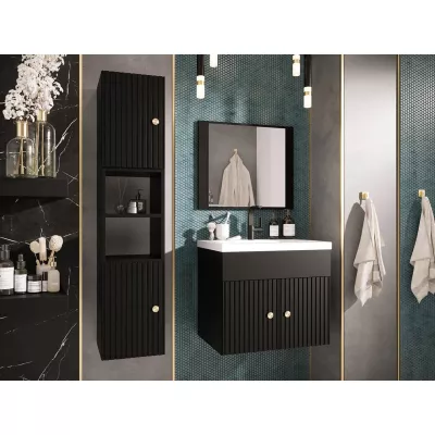 Kúpeľňová zostava SILVINO 3 - čierna + umývadlo ZDARMA