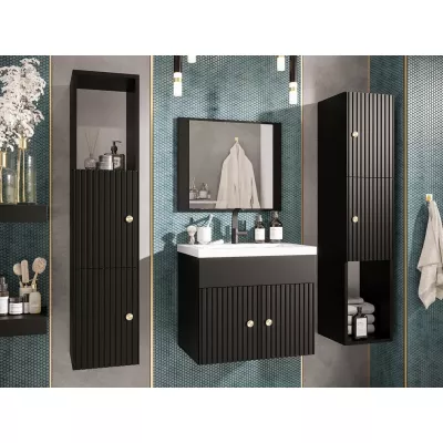 Kúpeľňová zostava SILVINO 1 - čierna + umývadlo a sifón ZDARMA