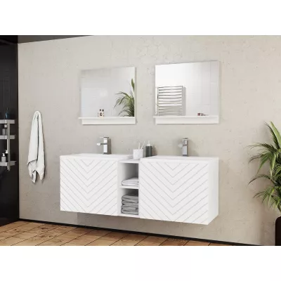 Zostava do kúpeľne PRESTA 6 - biela + 2x umývadlo a sifón ZDARMA