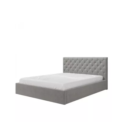 Čalúnená manželská posteľ s úložným priestorom 140x200 DOZIER - šedá