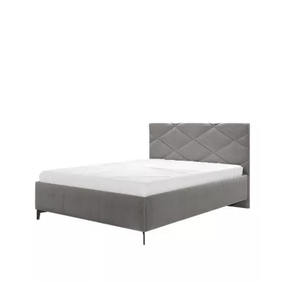 Čalúnená manželská posteľ s úložným priestorom 160x200 EMORIN - šedá