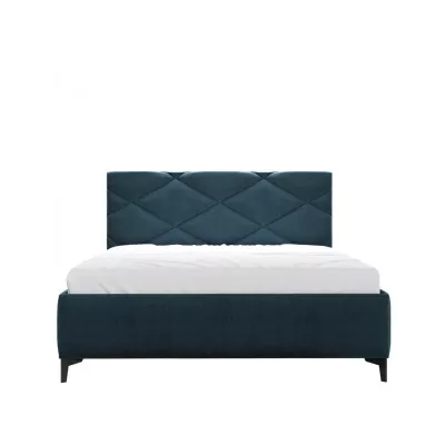Čalúnená manželská posteľ s úložným priestorom 180x200 EMORIN - modrá