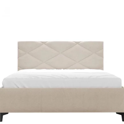 Čalúnená manželská posteľ s úložným priestorom 160x200 EMORIN - béžová