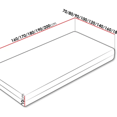 Obojstranný penový matrac 90x200 SANCHA 3