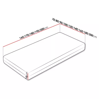 Obojstranný penový matrac 90x200 SANCHA 3