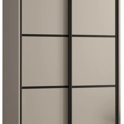 Šatníková skriňa INDIRA 4 - 120/60 cm, kašmír / čierna